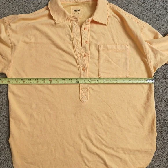 NWT Aerie Womens XXS Peach LongSleeve Collared Pocket Pullover Sweatshirt Cotton - Picture 6 of 16